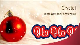  Presentation with christmas card - Presentation featuring white and red greetings card background and a cream colored foreground