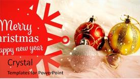  Presentation with red seasons greetings - Slides consisting of white and red greetings card background and a red colored foreground