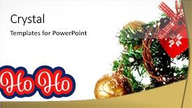  Presentation with red seasons greetings - Audience pleasing presentation theme consisting of white and red greetings card backdrop and a white colored foreground