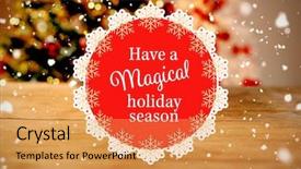  Presentation with greetings - Amazing presentation having white and red greetings card backdrop and a  colored foreground