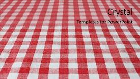  Presentation with tablecloth - Slides featuring white and red tablecloth background and a coral colored foreground
