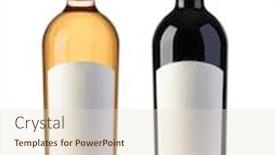  Presentation with bottle red wine - Beautiful PPT theme featuring white-and-red-wine-bottle backdrop and a lemonade colored foreground