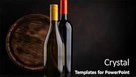  Presentation with wine barrel - PPT layouts having white-and-red-wine-bottles background and a black colored foreground