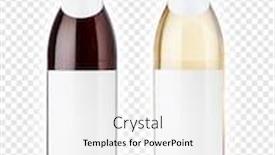  Presentation with paths - Presentation design featuring white and red wine bottles background and a white colored foreground