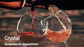  Presentation with wine - Amazing PPT layouts having white and red wine pouring backdrop and a tawny brown colored foreground