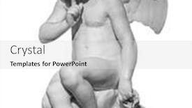  Presentation with angel - Cool new PPT theme with white-angel-figurine-isolated backdrop and a light gray colored foreground