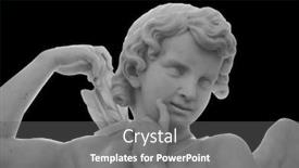  Presentation with black death - PPT theme having white-angel-of-death-against background and a gray colored foreground