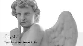  Presentation with death - Slides having white-angel-of-death-against background and a light gray colored foreground