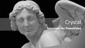  Presentation with black death - PPT layouts with white-angel-of-death-against background and a gray colored foreground