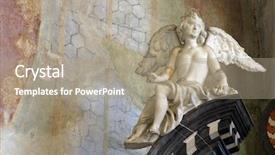  Presentation with angel - Amazing slide deck having white angel backdrop and a coral colored foreground