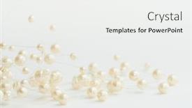  Presentation with white christmas - Slides with white-artificial-pearl-beads background and a white colored foreground