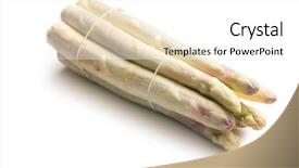  Presentation with asparagus - Cool new presentation theme with white asparagus on white background backdrop and a white colored foreground