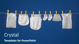  Presentation with blue line - Theme enhanced with white-baby-laundry-drying background and a ocean colored foreground