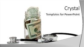  Presentation with cost - Cool new PPT theme with white background - healtcare cost backdrop and a white colored foreground