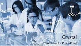  Presentation with chemical experiment - Amazing presentation design having learning experience - chemical structure against white background backdrop and a light blue colored foreground