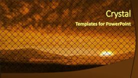  Presentation with scene - Presentation theme having white background against beautiful africa background and a tawny brown colored foreground