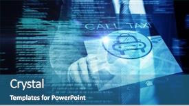  Presentation with taxi - Audience pleasing presentation theme consisting of white background against blue backdrop and a teal colored foreground