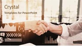  Presentation with business growing - PPT layouts enhanced with white background against business background and a lemonade colored foreground