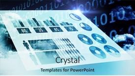  Presentation with binary blue - Slides having white background against clouds background and a  colored foreground