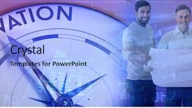  Presentation with motivation - Cool new theme with white background against compass backdrop and a light blue colored foreground
