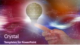  Presentation with laser light - Slide deck featuring white background against curve background and a violet colored foreground