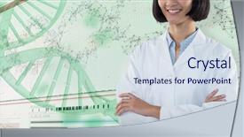  Presentation with gene - Audience pleasing presentation theme consisting of white background against gene backdrop and a sky blue colored foreground