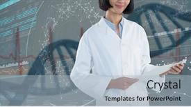  Presentation with gene - PPT theme featuring white background against gene background and a light blue colored foreground