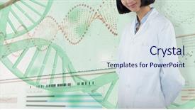  Presentation with diagram - Audience pleasing theme consisting of white background against helix backdrop and a sky blue colored foreground