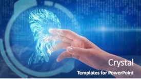  Presentation with human face - PPT layouts enhanced with white background against human background and a ocean colored foreground