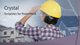  Presentation with white pigeon against the blue - Slides having white background against nice residence background and a lemonade colored foreground