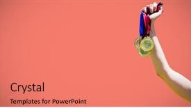  Presentation with color orange - PPT theme featuring white background against orange background and a coral colored foreground