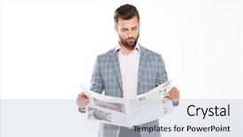  Presentation with reading - Presentation theme with white background and reading gazette background and a lemonade colored foreground