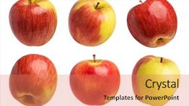  Presentation with design teal color - Presentation theme featuring white background as package design background and a coral colored foreground