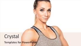  Presentation with fair - Presentation featuring white background beauty health background and a coral colored foreground