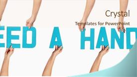  Presentation with turquoise - PPT theme featuring white background by outstretched female background and a lemonade colored foreground