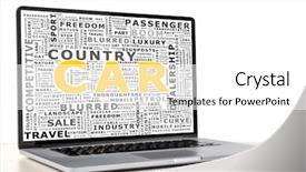  Presentation with laptop computers around the world backgroun - Theme enhanced with white background car word collage background and a white colored foreground
