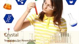  Presentation with laboratory chemical white - Colorful presentation theme enhanced with white background chemical research backdrop and a cream colored foreground