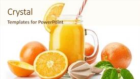  Presentation with orange green white - Colorful slide deck enhanced with white background clipping path backdrop and a cream colored foreground