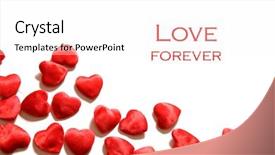  Presentation with hearts - PPT theme having white background composition for theme background and a pink colored foreground