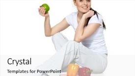  Presentation with healthy lifestyle - Cool new PPT layouts with white background concept of healthy backdrop and a white colored foreground