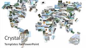  Presentation with world map - PPT theme featuring white background concept of travel background and a white colored foreground