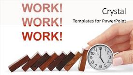  Presentation with female - Beautiful theme featuring white background concept of work backdrop and a sky blue colored foreground