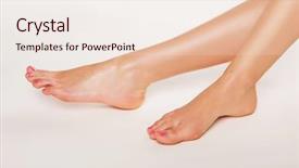  Presentation with skincare and body care spa - Audience pleasing PPT layouts consisting of white background conceptual of podiatry backdrop and a  colored foreground