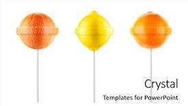  Presentation with red grapefruit orange orange - Presentation design having funky kids - lollipops lemon grapefruit orange set background and a white colored foreground