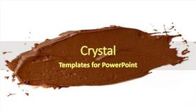  Presentation with white chocolate - Presentation design featuring white background delicious food design background and a tawny brown colored foreground