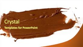  Presentation with white chocolate - Slides enhanced with white background delicious food design background and a tawny brown colored foreground