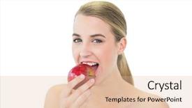  Presentation with red and white - Cool new theme with white background eating red apple backdrop and a lemonade colored foreground