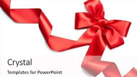  Presentation with gift ribbon - Slide deck featuring white background elegant holiday christmas background and a white colored foreground