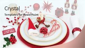  Presentation with candle christmas - Beautiful presentation theme featuring white background festive theme backdrop and a cool aqua colored foreground