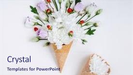  Presentation with ice cream cone - Presentation theme featuring gorgeous scene beauty world background and a sky blue colored foreground